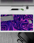 Liquid Abstract Deskmat | Mousepad | Deskpad - Purple Swirl Motion - AniChan