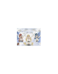 Fairy Tail anime girl mouse pad, Lucy Erza and Juvia in white halter outfits, 14x10 inches.