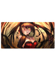 32x16 inches anime girl mouse pad with Kurumi-style clockwork rings, twin tails, and gothic frills.