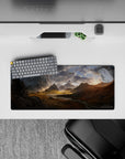 Fantasy Landscapes Deskmat | Mousepad | Deskpad - Epic Dragon Valley