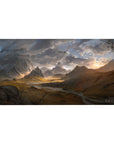 Fantasy Landscapes Deskmat | Mousepad | Deskpad - Epic Dragon Valley