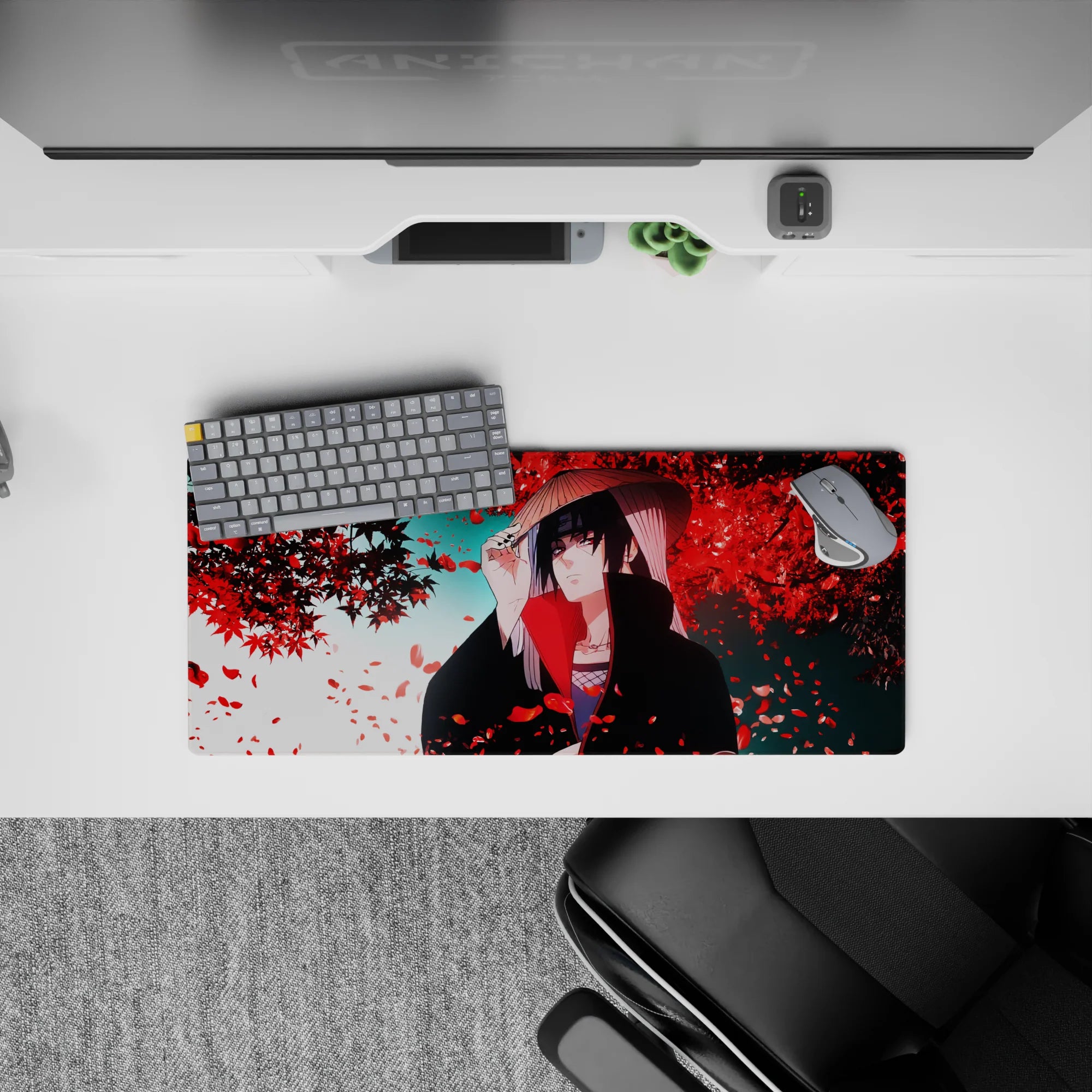 Naruto Deskmat | Mousepad | Deskpad - Fallen Petals of Itachi - AniChan