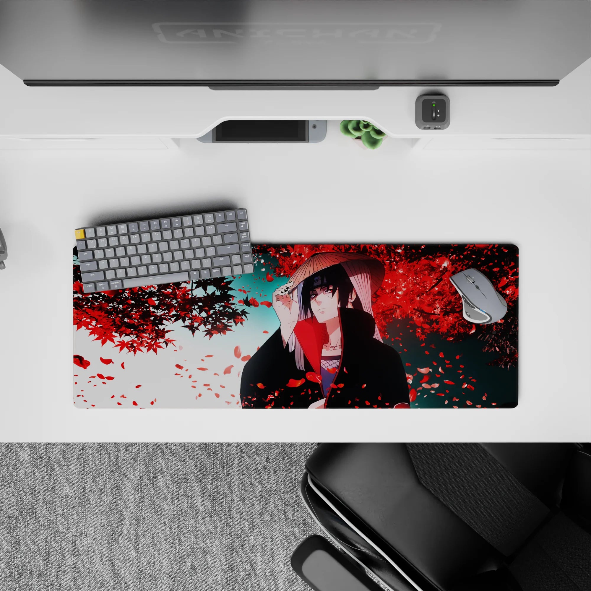 Naruto Deskmat | Mousepad | Deskpad - Fallen Petals of Itachi - AniChan