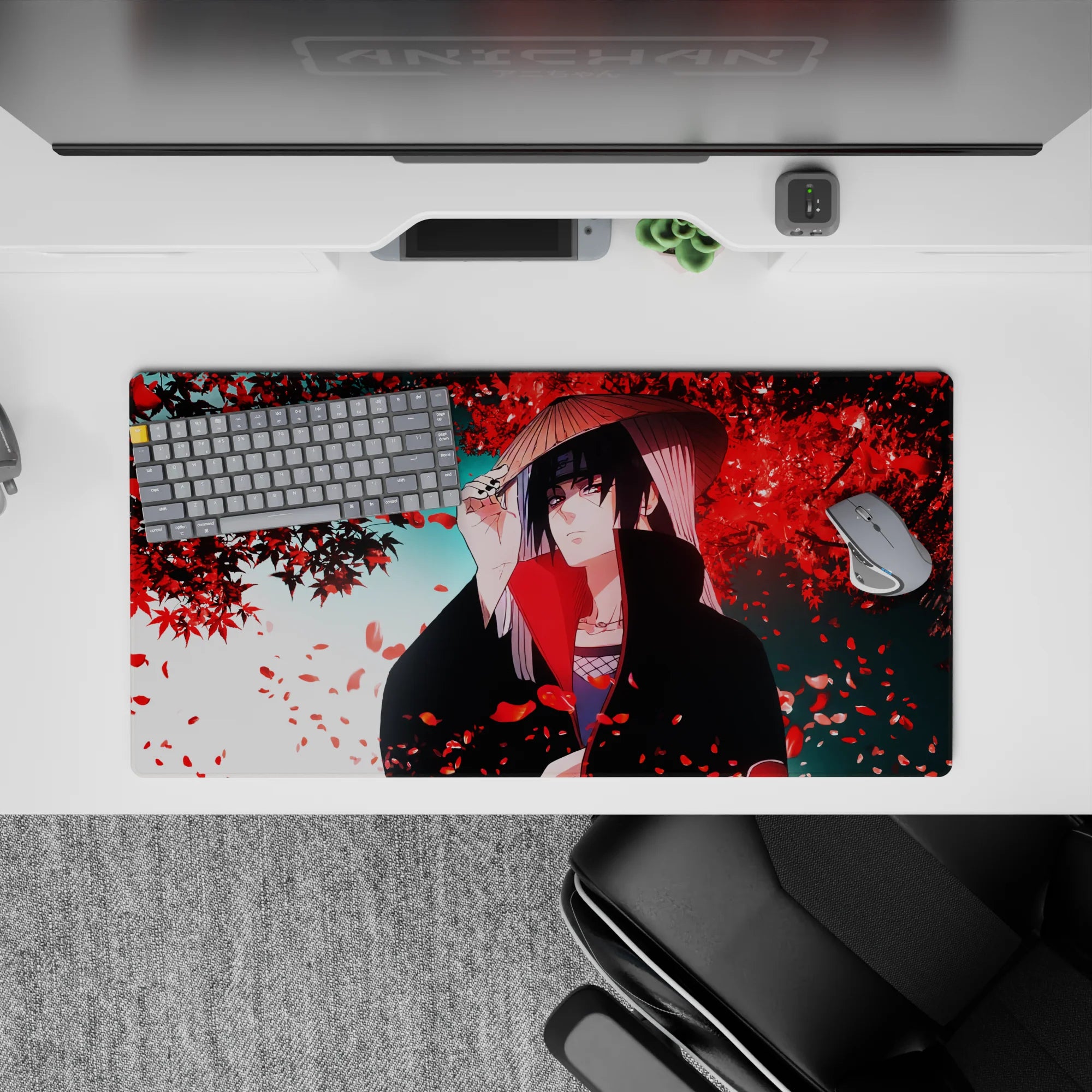 Naruto Deskmat | Mousepad | Deskpad - Fallen Petals of Itachi - AniChan