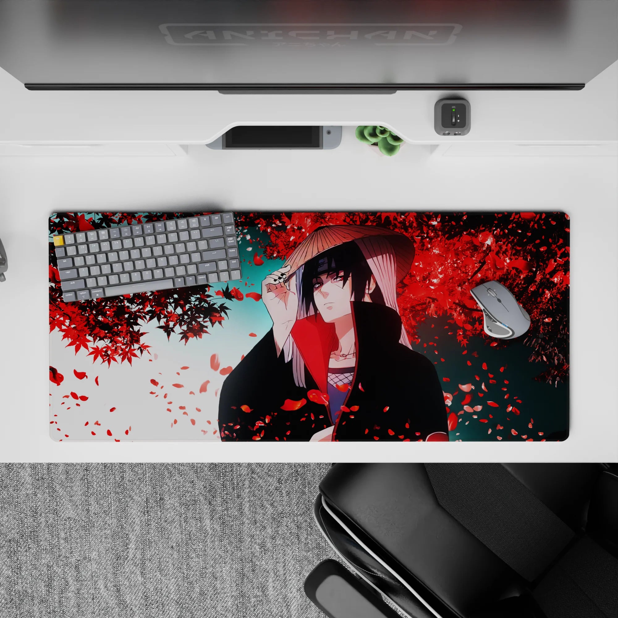 Naruto Deskmat | Mousepad | Deskpad - Fallen Petals of Itachi - AniChan