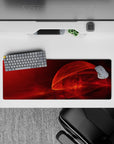 Abstract Deskmat | Mousepad | Deskpad - Crimson Flame - AniChan