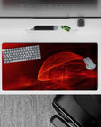 Abstract Deskmat | Mousepad | Deskpad - Crimson Flame - AniChan