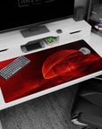 Abstract Deskmat | Mousepad | Deskpad - Crimson Flame - AniChan