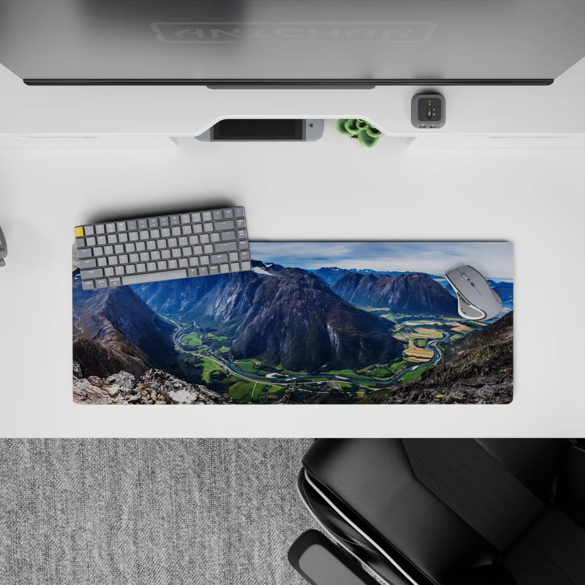 Nature Landscapes Deskmat | Mousepad | Deskpad - Majestic Valleyscape