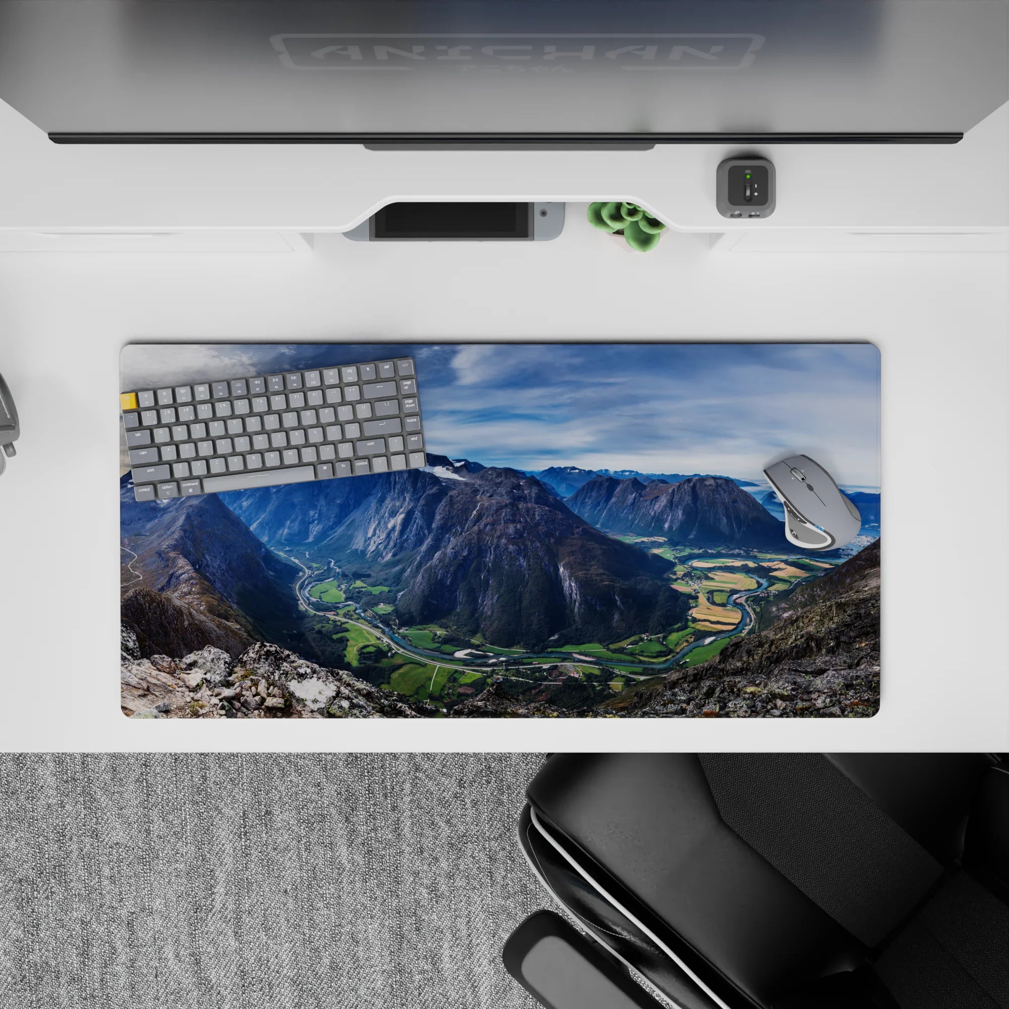 Nature Landscapes Deskmat | Mousepad | Deskpad - Majestic Valleyscape