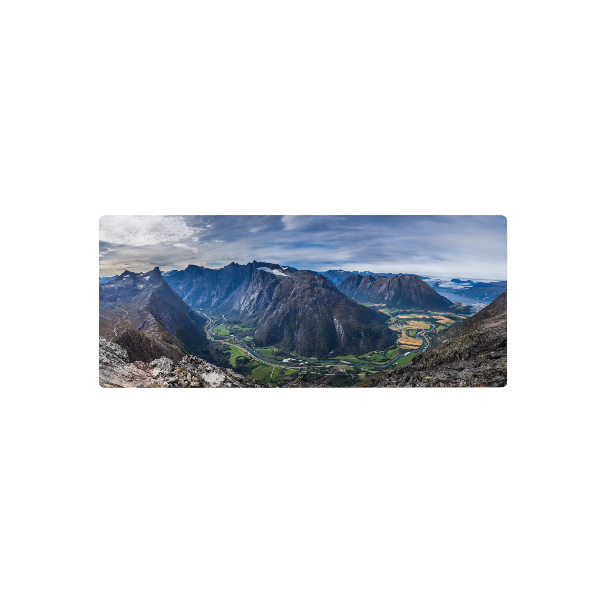 Nature Landscapes Deskmat | Mousepad | Deskpad - Majestic Valleyscape