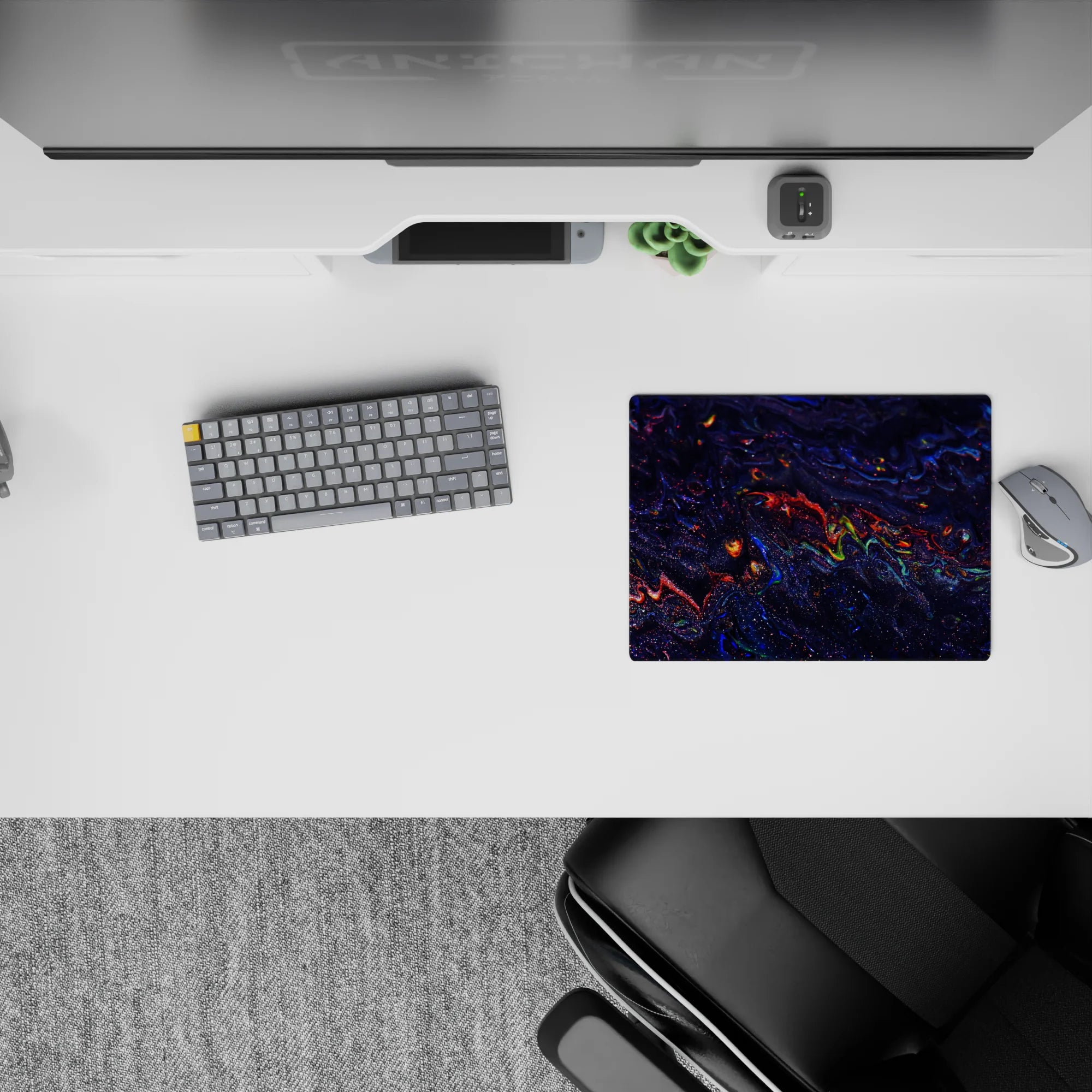 Liquid Abstract Deskmat | Mousepad | Deskpad - Cosmic Swirl - AniChan