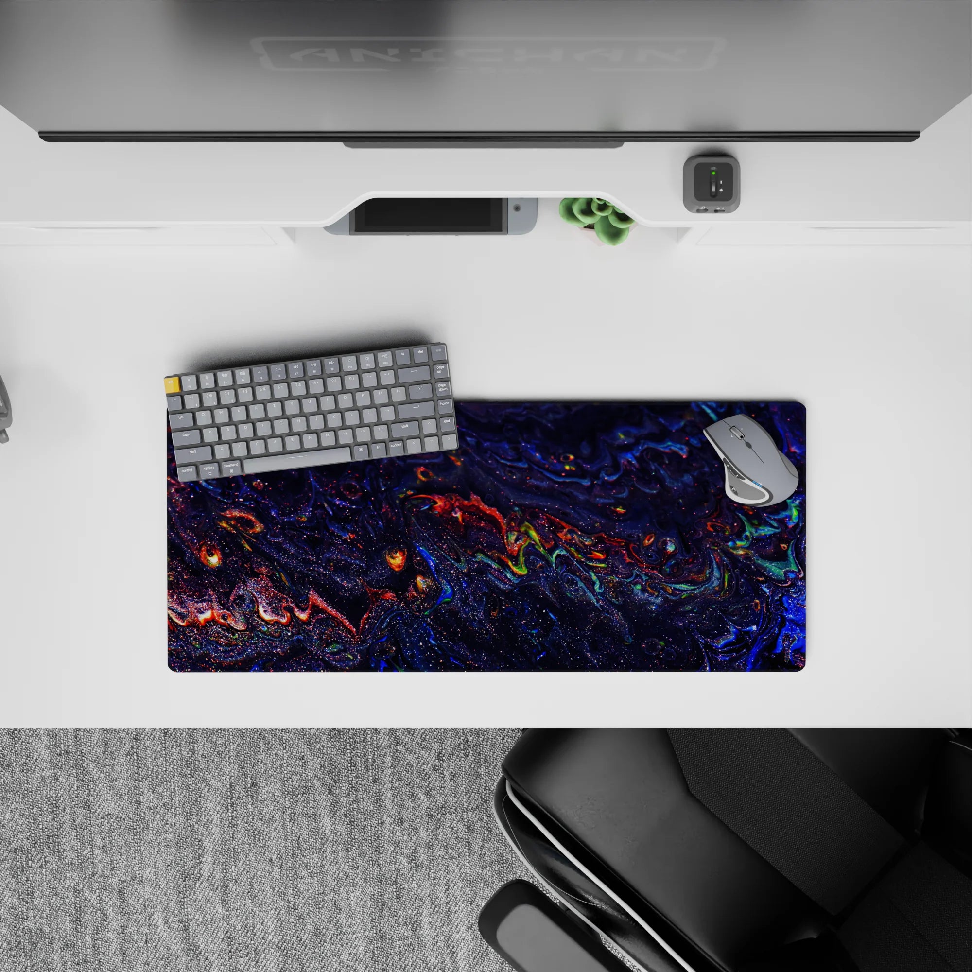 Liquid Abstract Deskmat | Mousepad | Deskpad - Cosmic Swirl - AniChan