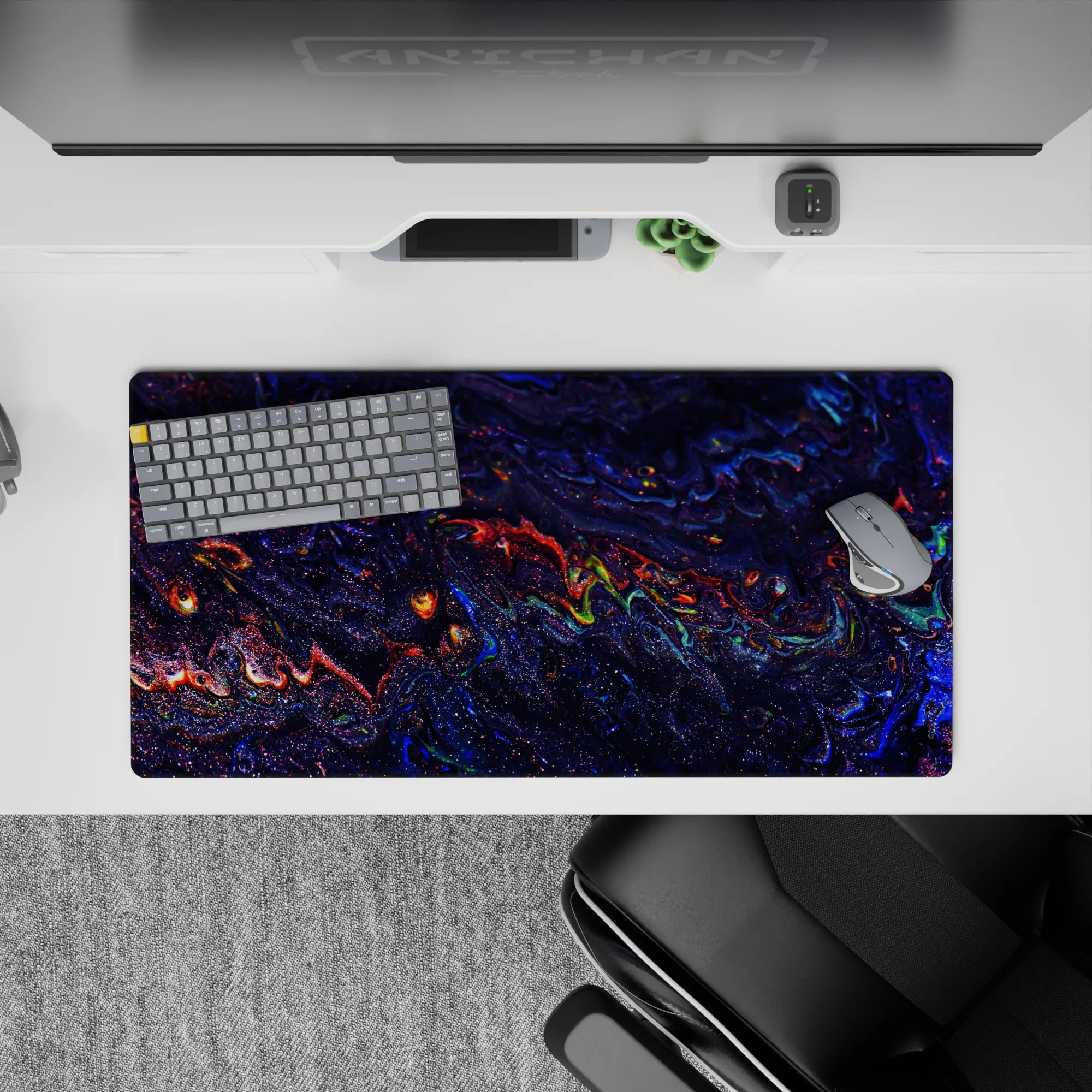 Liquid Abstract Deskmat | Mousepad | Deskpad - Cosmic Swirl - AniChan