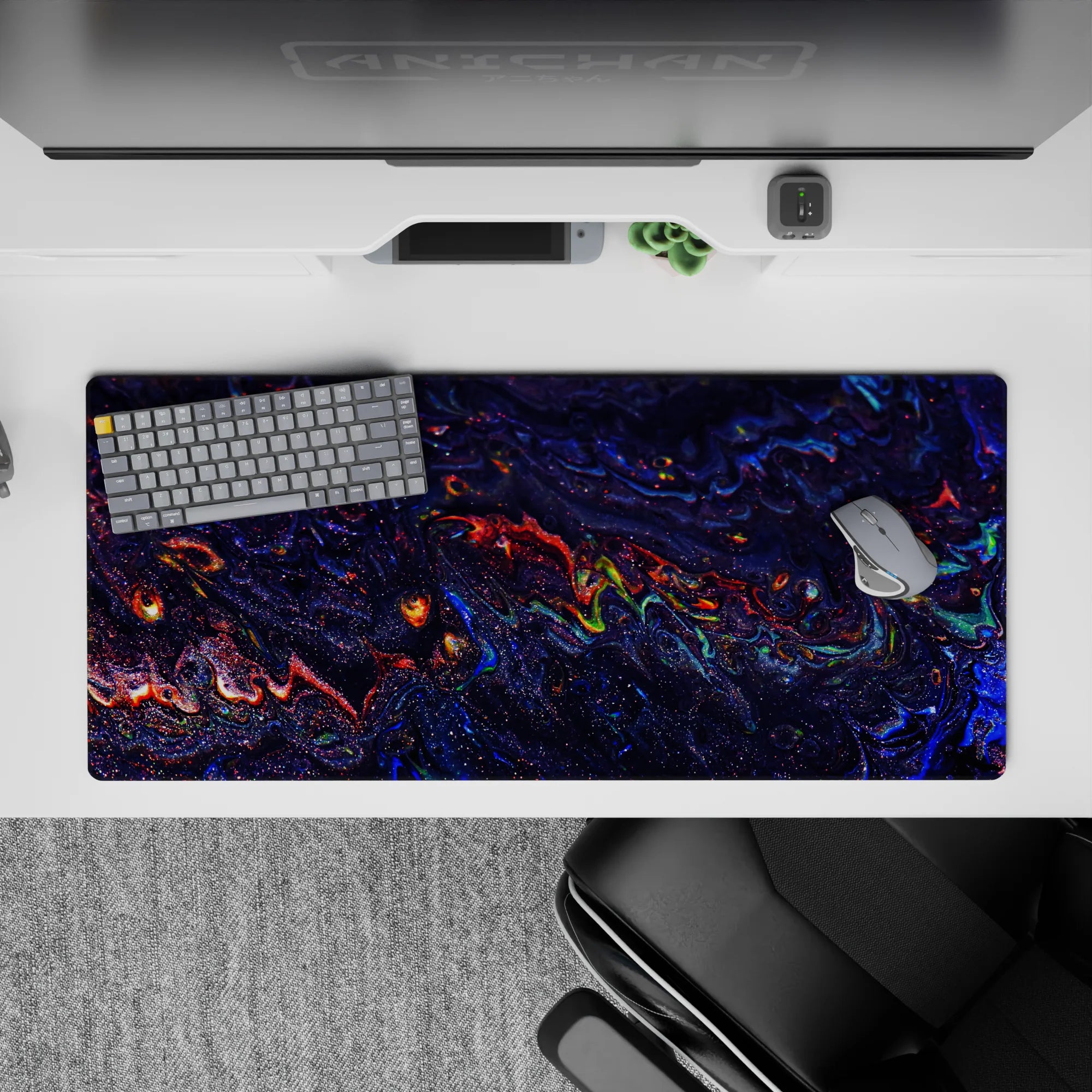 Liquid Abstract Deskmat | Mousepad | Deskpad - Cosmic Swirl - AniChan