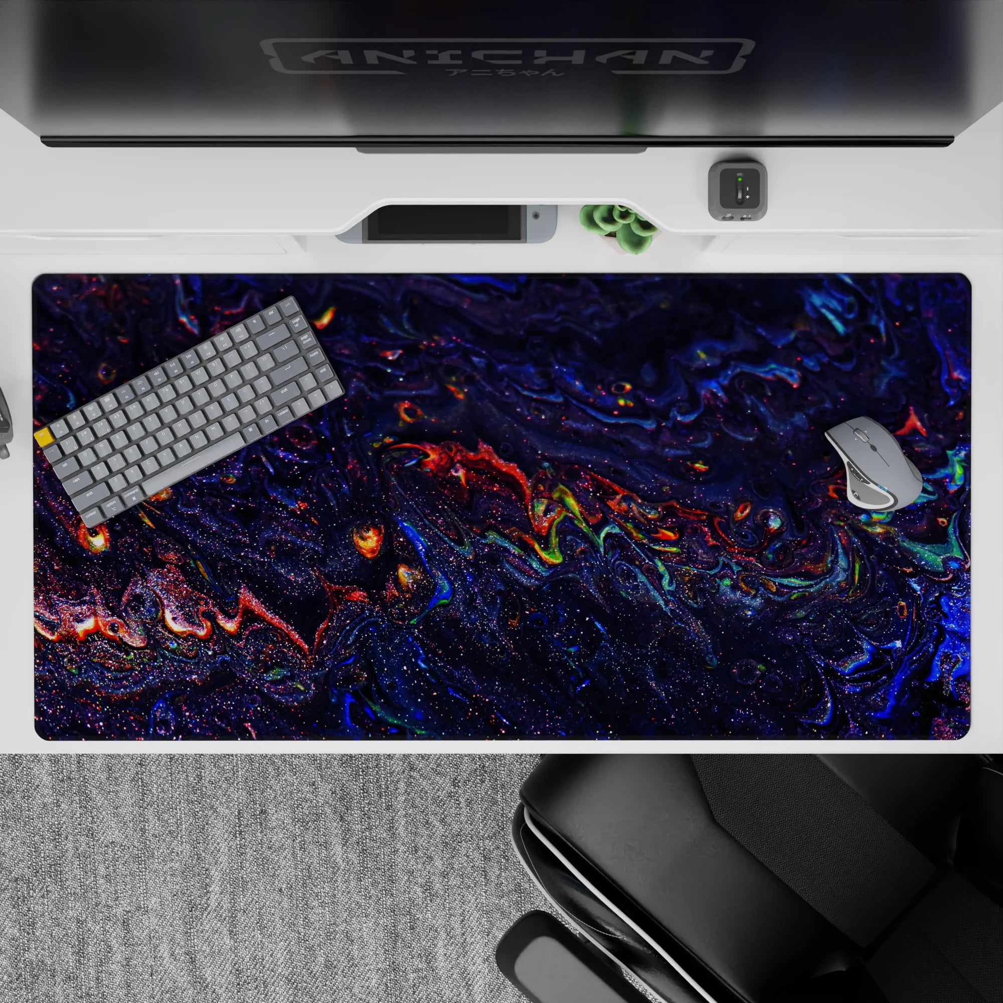 Liquid Abstract Deskmat | Mousepad | Deskpad - Cosmic Swirl - AniChan