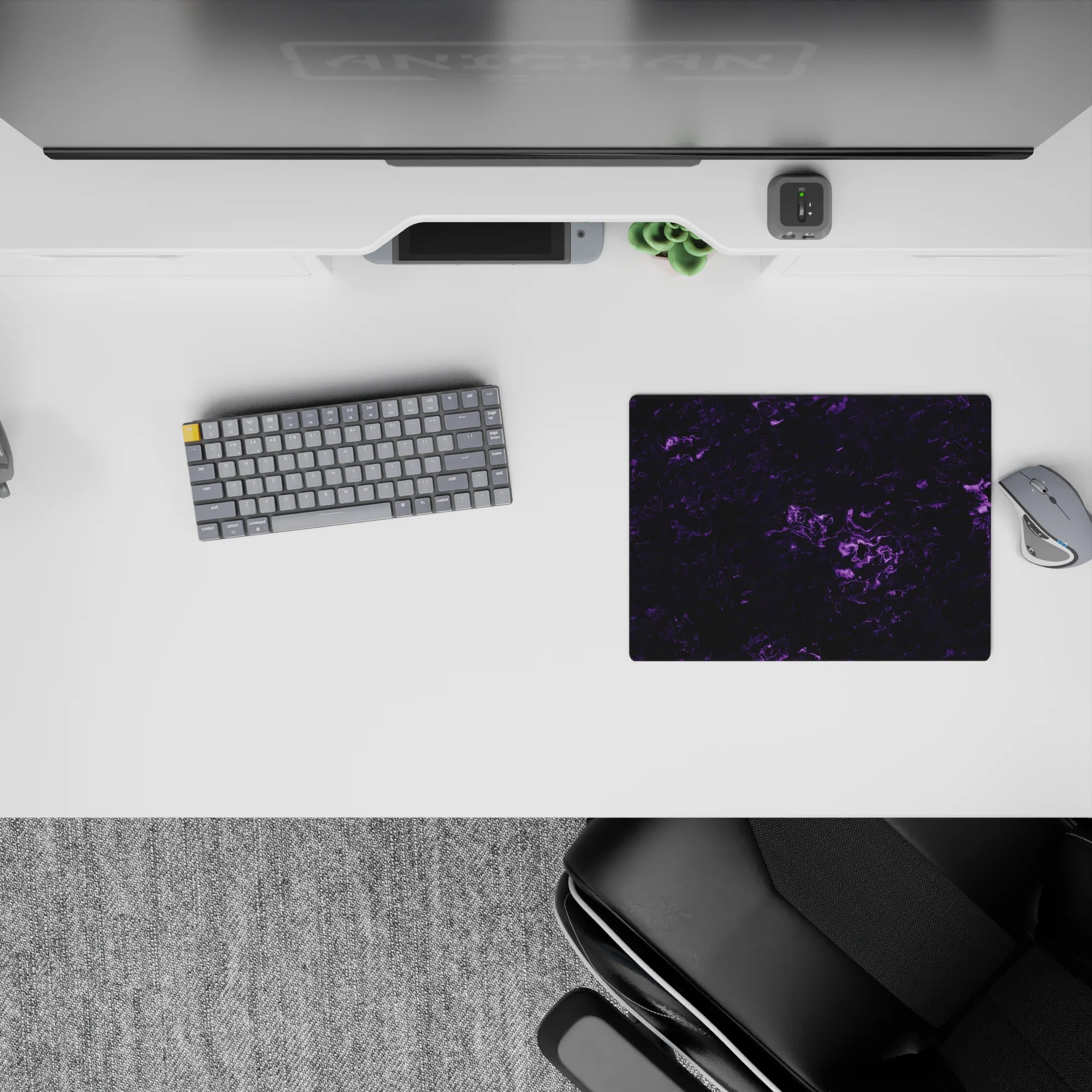 Liquid Abstract Deskmat | Mousepad | Deskpad - Galactic Marble Flow - AniChan