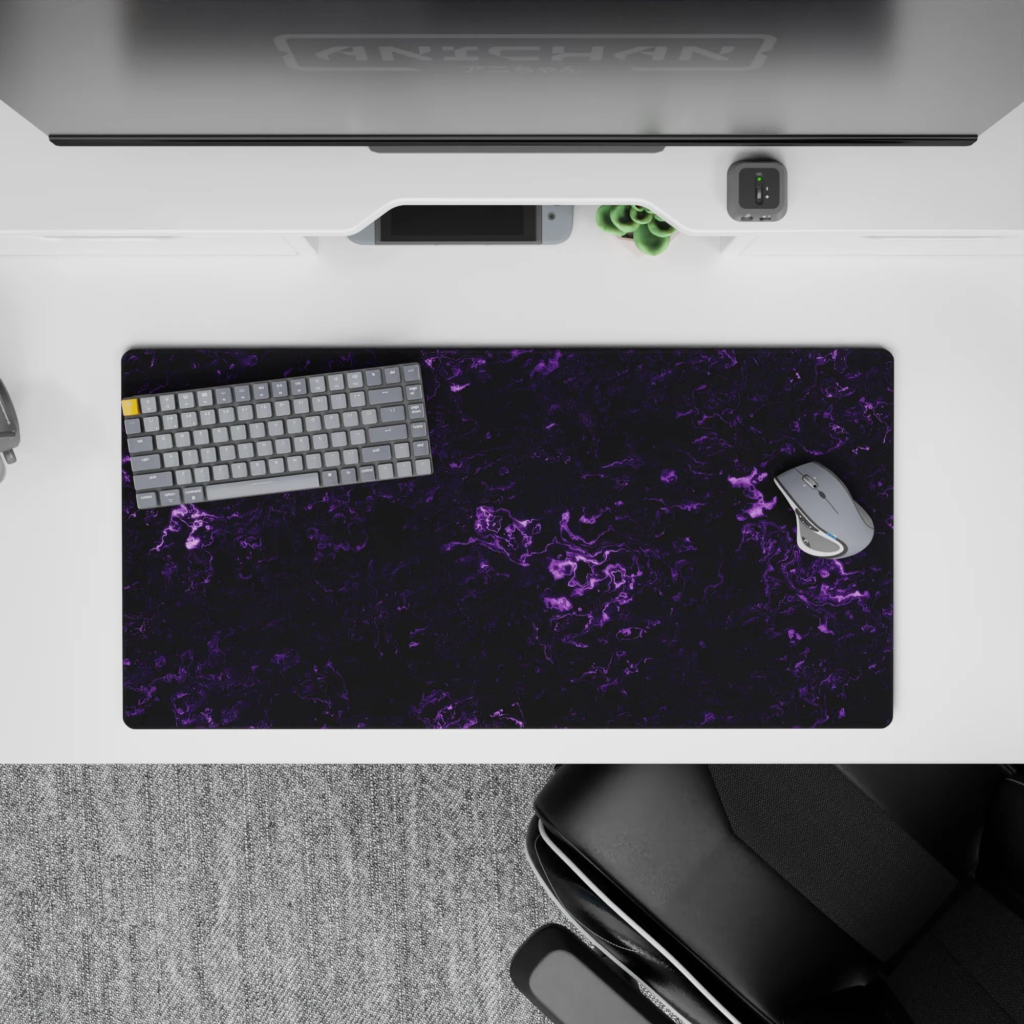 Liquid Abstract Deskmat | Mousepad | Deskpad - Galactic Marble Flow - AniChan