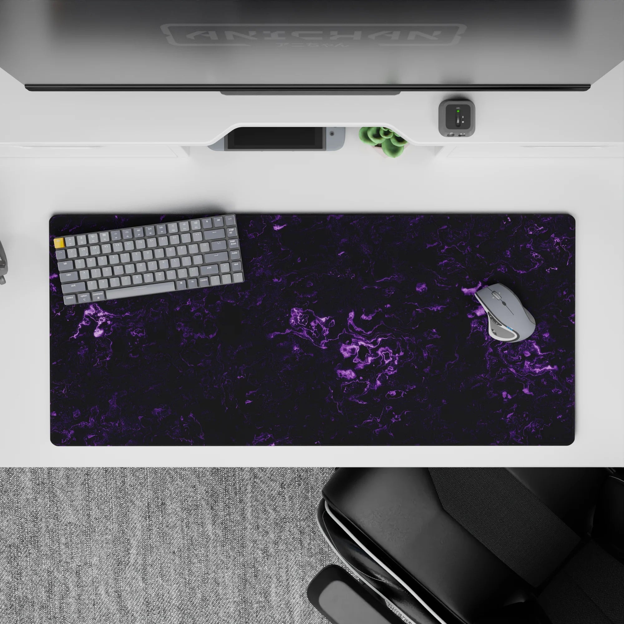 Liquid Abstract Deskmat | Mousepad | Deskpad - Galactic Marble Flow - AniChan