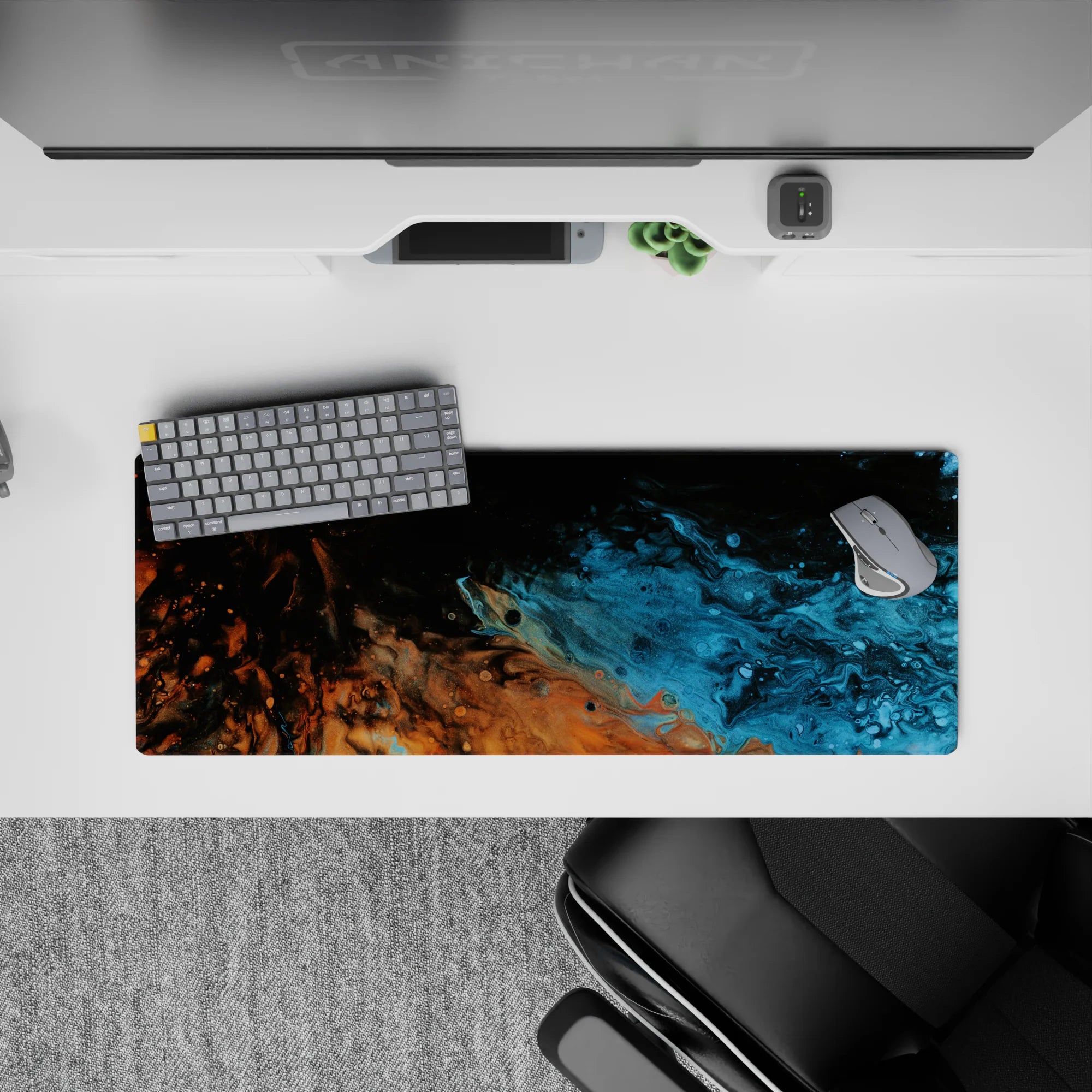 Liquid Abstract Deskmat | Mousepad | Deskpad - Galactic Swirl - AniChan