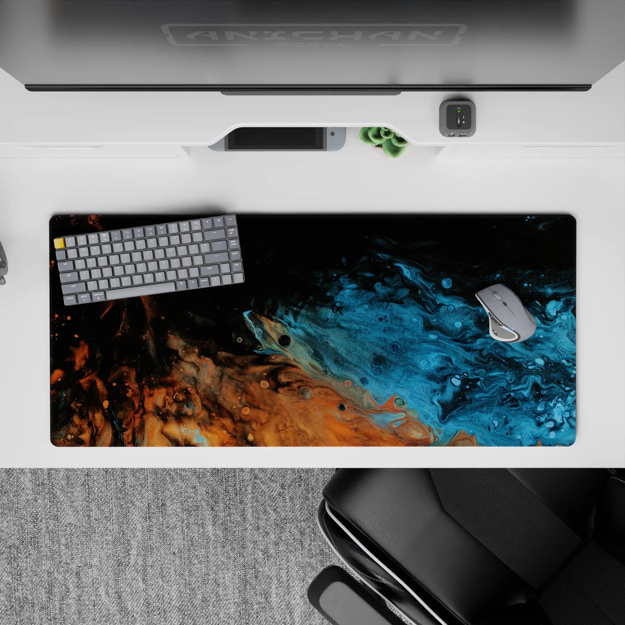 Liquid Abstract Deskmat | Mousepad | Deskpad - Galactic Swirl - AniChan