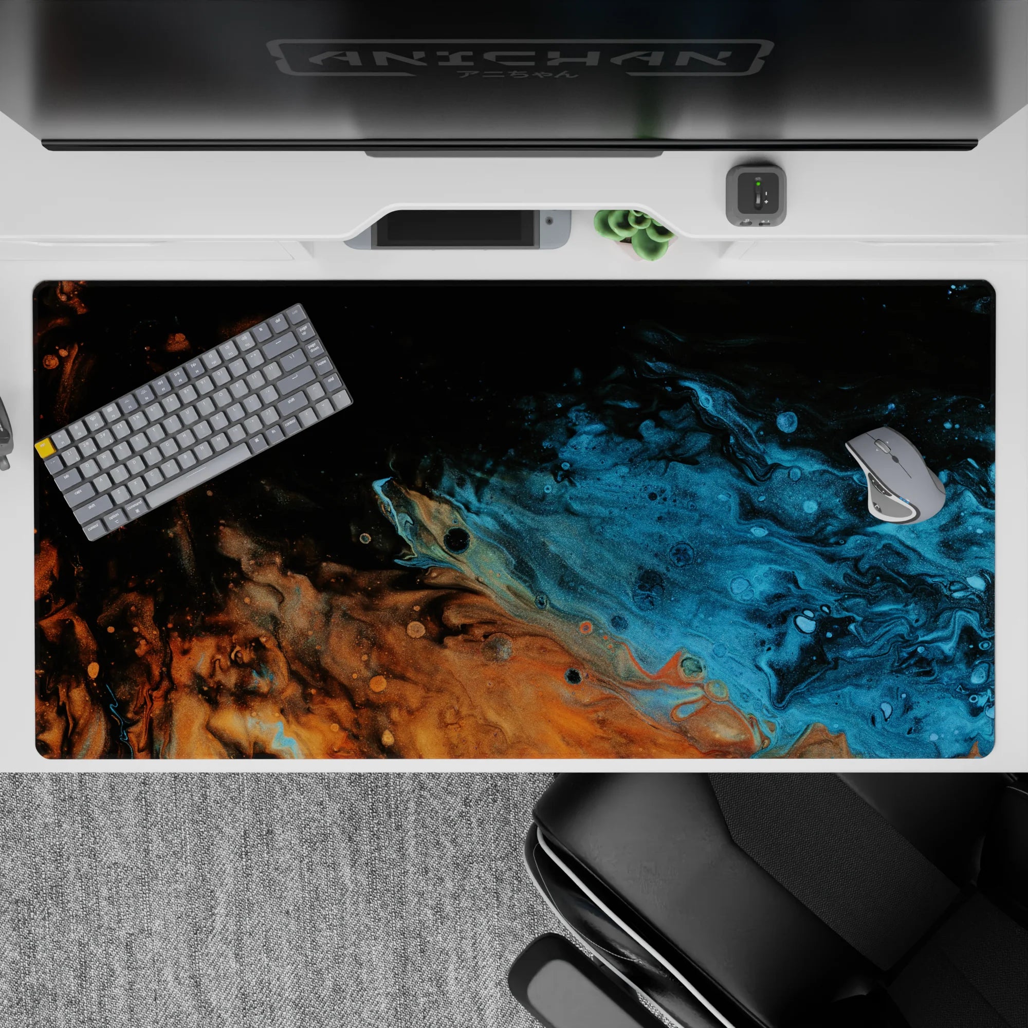 Liquid Abstract Deskmat | Mousepad | Deskpad - Galactic Swirl - AniChan