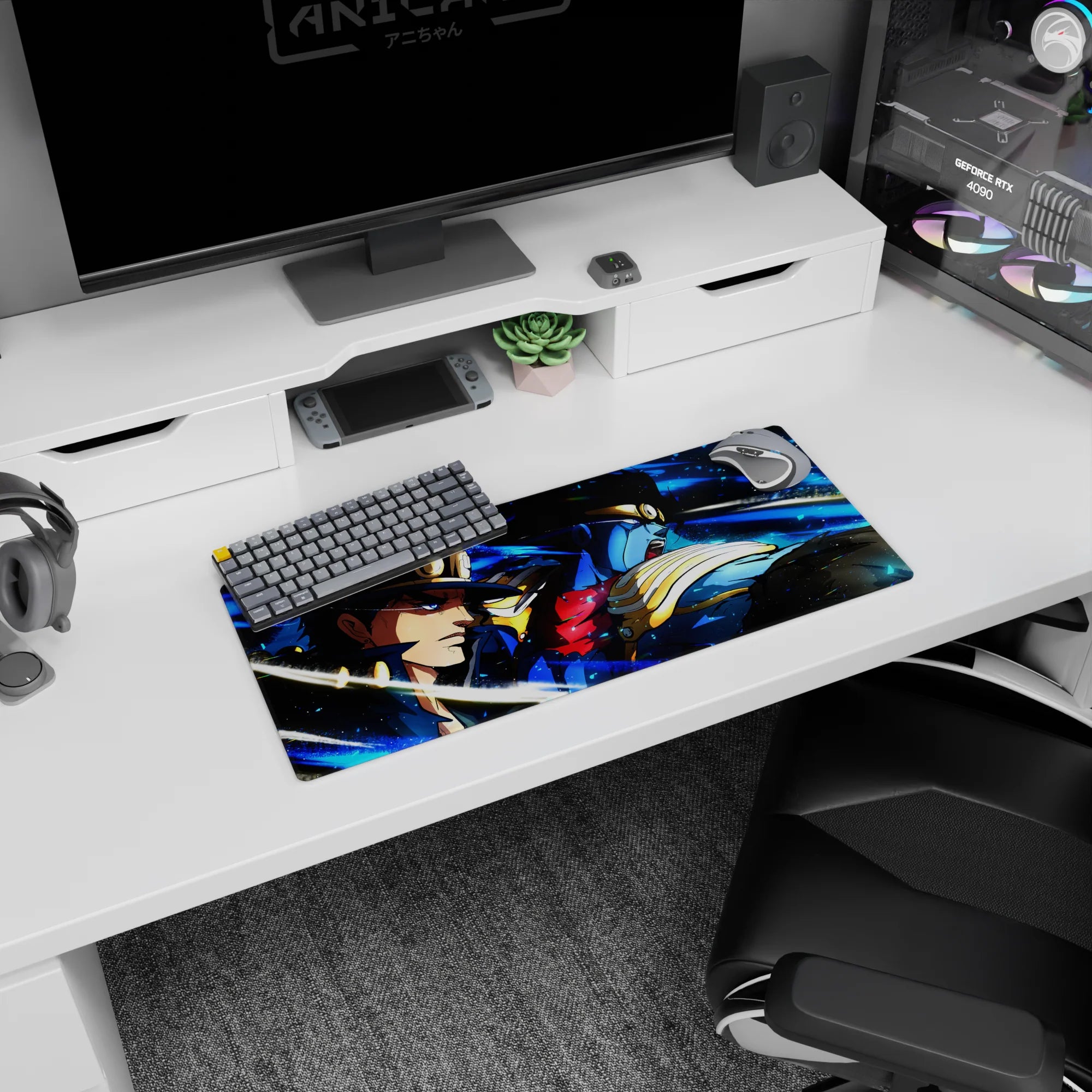 JoJo Deskmat | Mousepad | Deskpad - Star Platinum Clash - AniChan