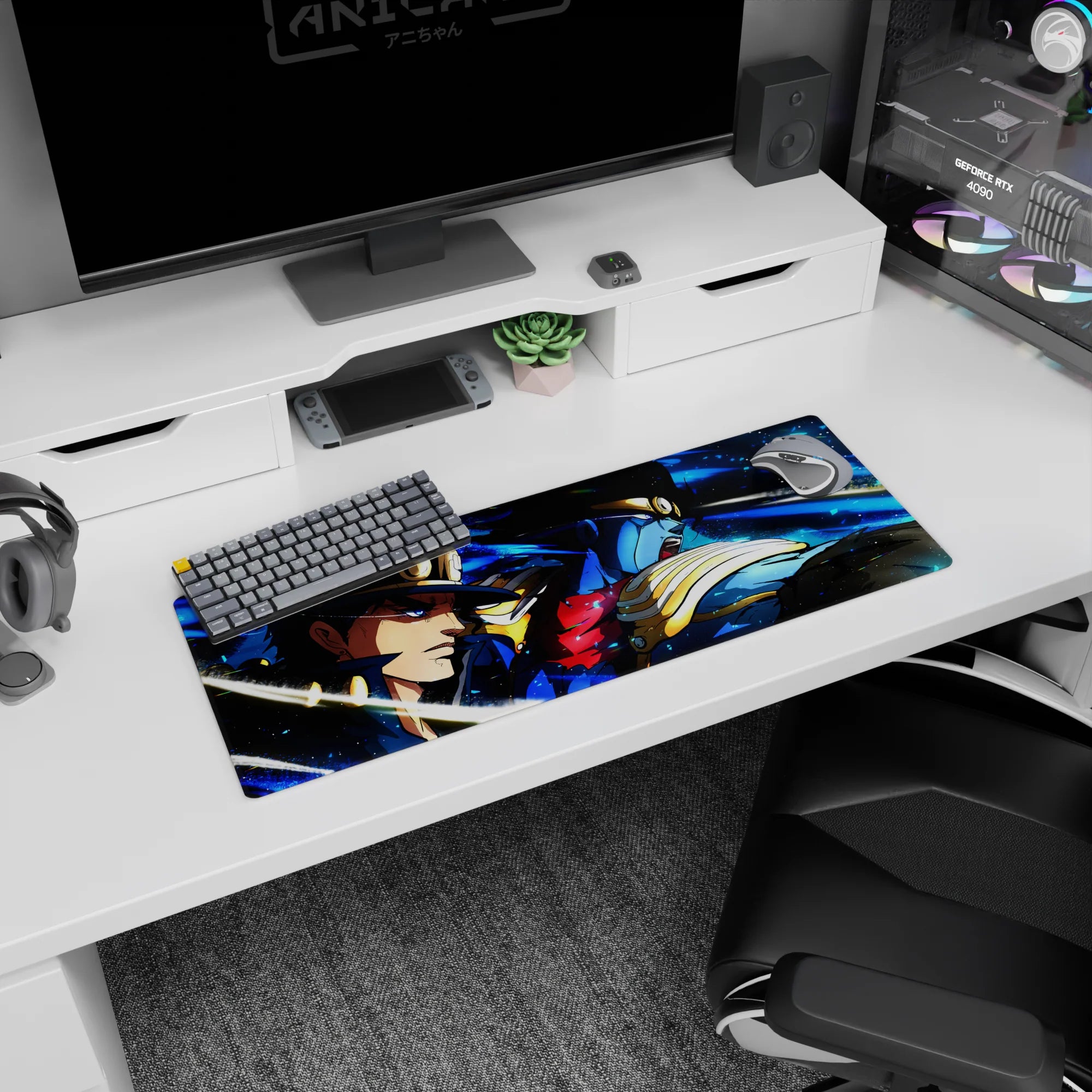 JoJo Deskmat | Mousepad | Deskpad - Star Platinum Clash - AniChan