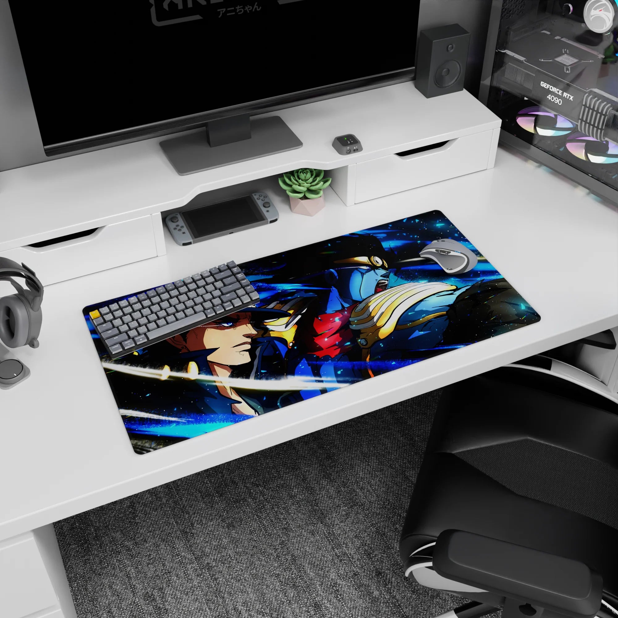 JoJo Deskmat | Mousepad | Deskpad - Star Platinum Clash - AniChan