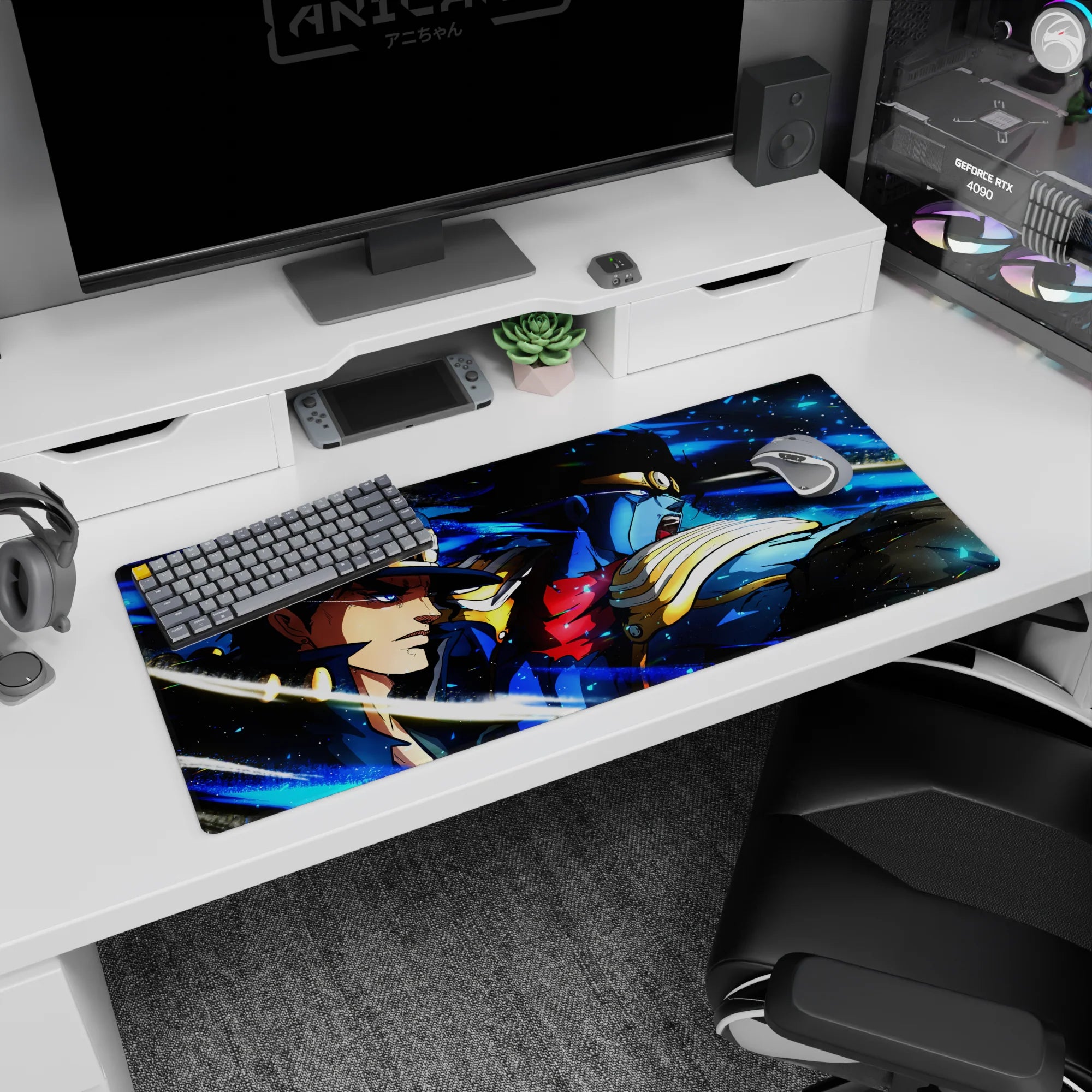 JoJo Deskmat | Mousepad | Deskpad - Star Platinum Clash - AniChan