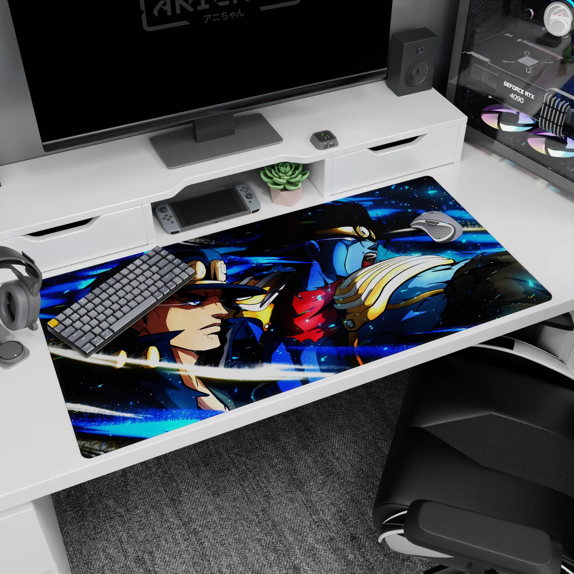 JoJo Deskmat | Mousepad | Deskpad - Star Platinum Clash - AniChan