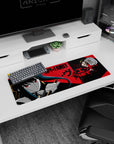 32x12 inches Yor Forger SPY x FAMILY mouse pad, gloved hand holding a golden stiletto in closeup.