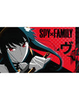 40x20 inches anime girl desk pad with noir closeup, red checker backdrop, bold black typography.