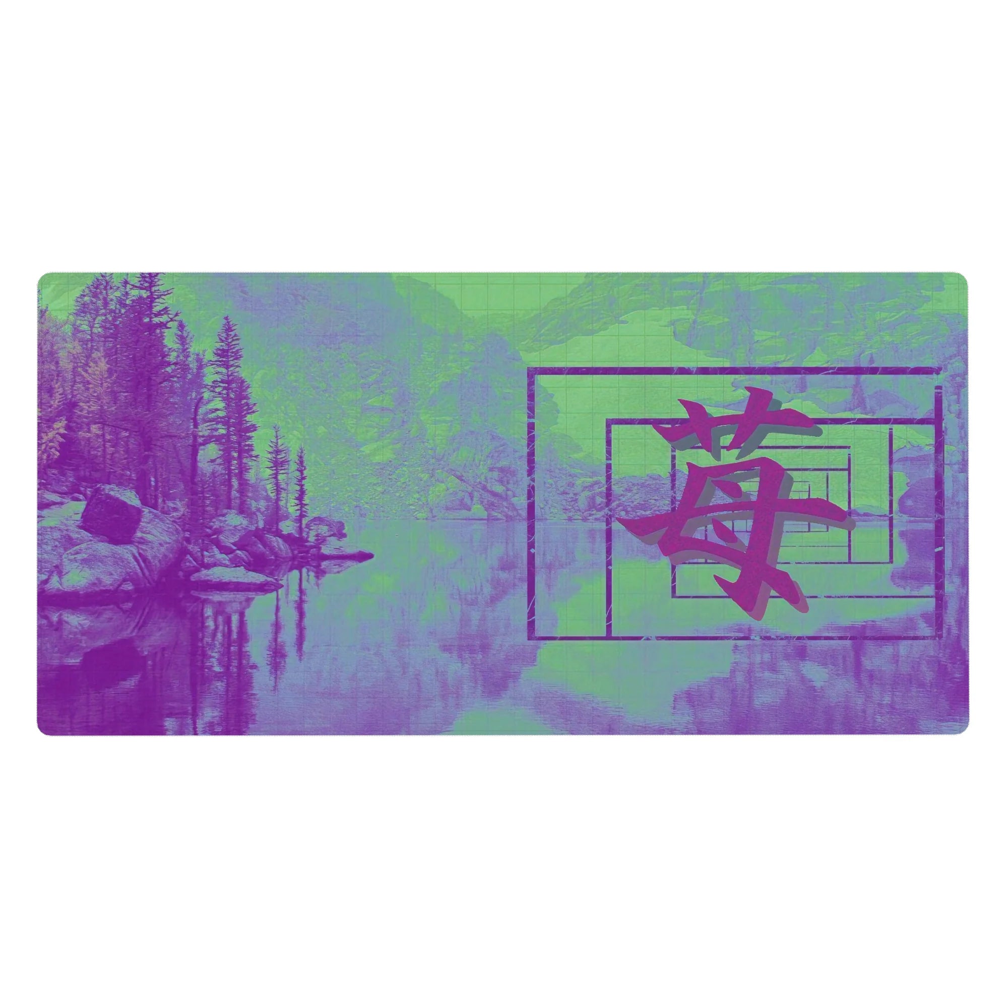 Retrowave - Vaporwave Deskmat | Mousepad | Deskpad - Dreamscape Reflections - AniChan