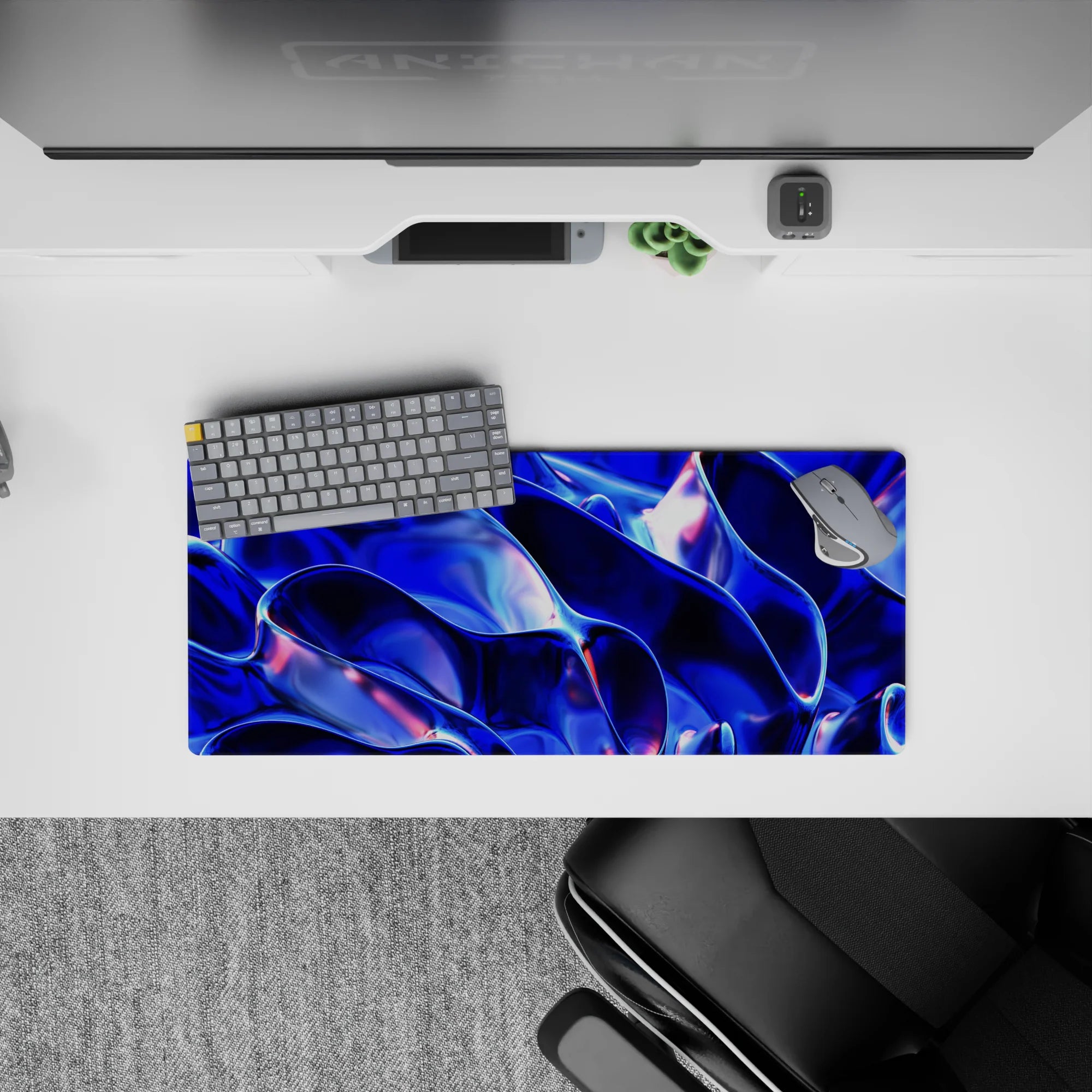 Liquid Abstract Deskmat | Mousepad | Deskpad - Electric Wave - AniChan