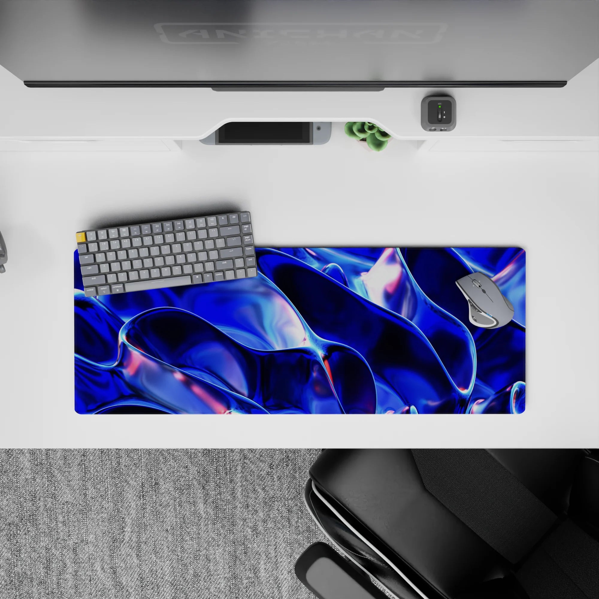 Liquid Abstract Deskmat | Mousepad | Deskpad - Electric Wave - AniChan