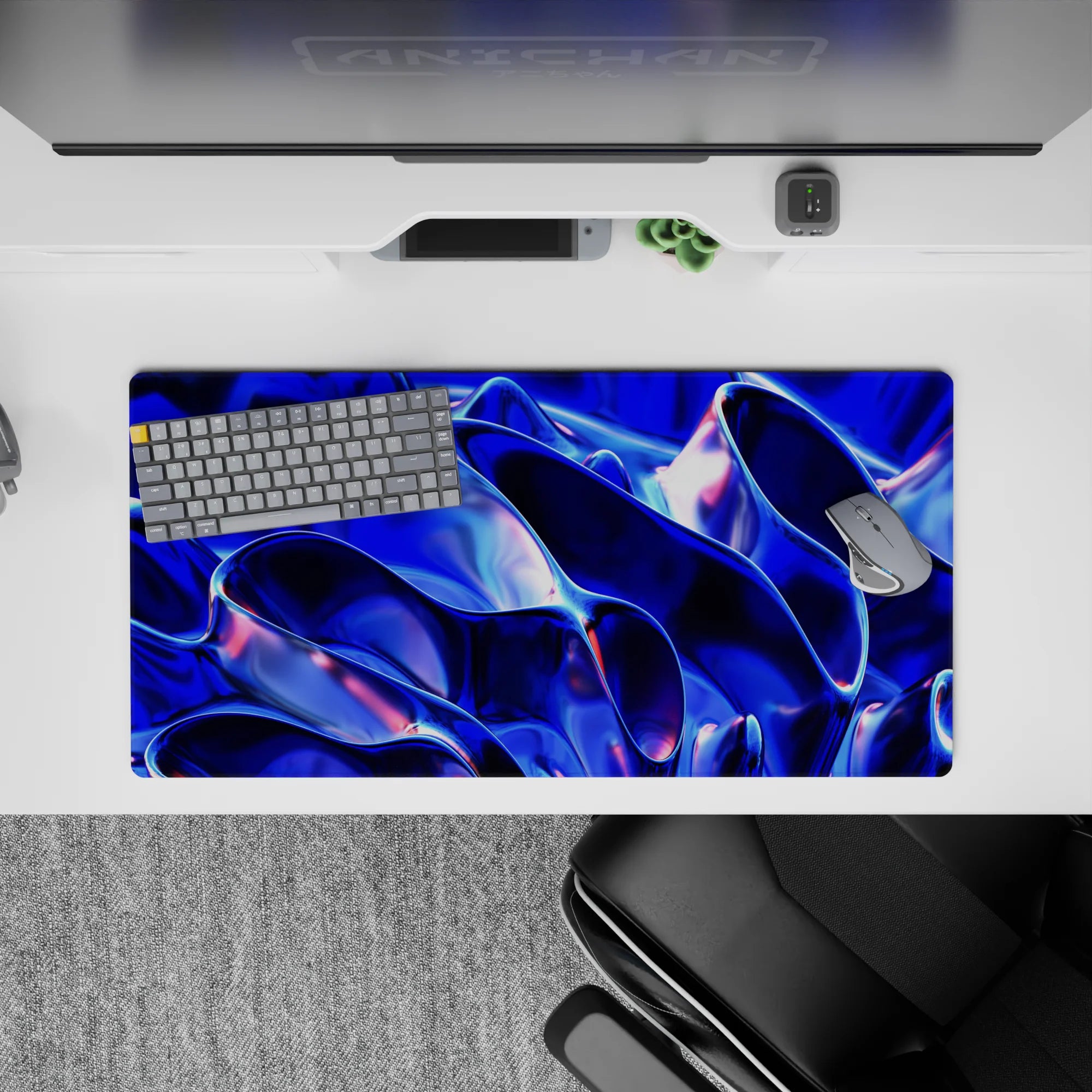 Liquid Abstract Deskmat | Mousepad | Deskpad - Electric Wave - AniChan