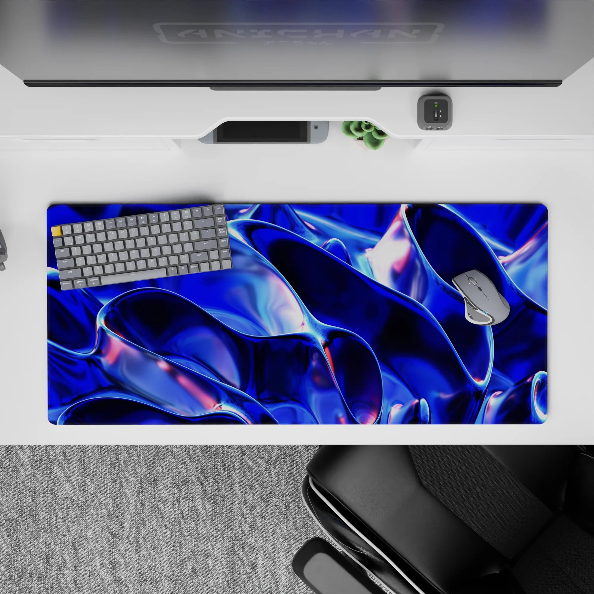 Liquid Abstract Deskmat | Mousepad | Deskpad - Electric Wave - AniChan