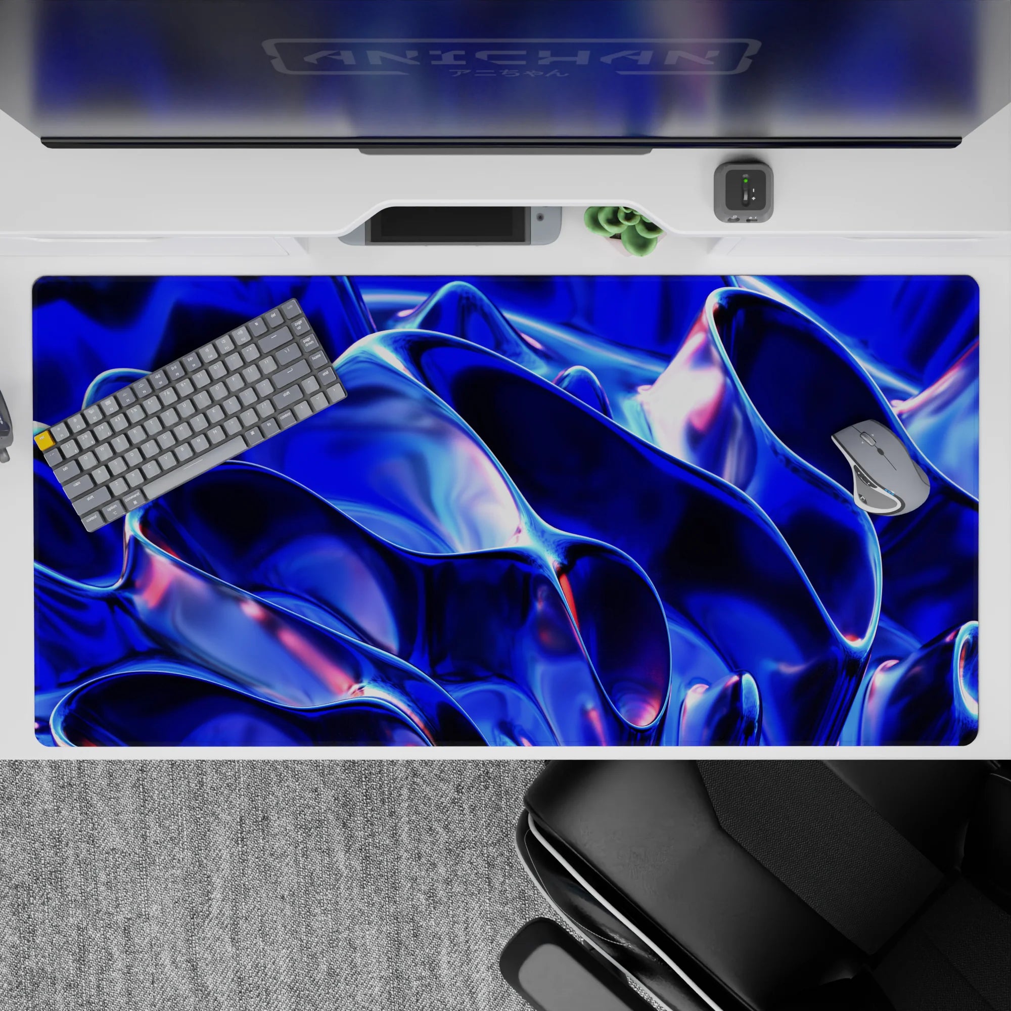 Liquid Abstract Deskmat | Mousepad | Deskpad - Electric Wave - AniChan