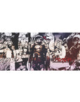 Goblin Slayer manga collage anime desk pad, armored hero center, 36x16 inches.