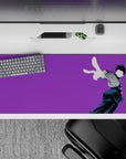 36x16 inches anime mouse pad in punchy purple and deep navy, clean modern vibe for late-night grind.