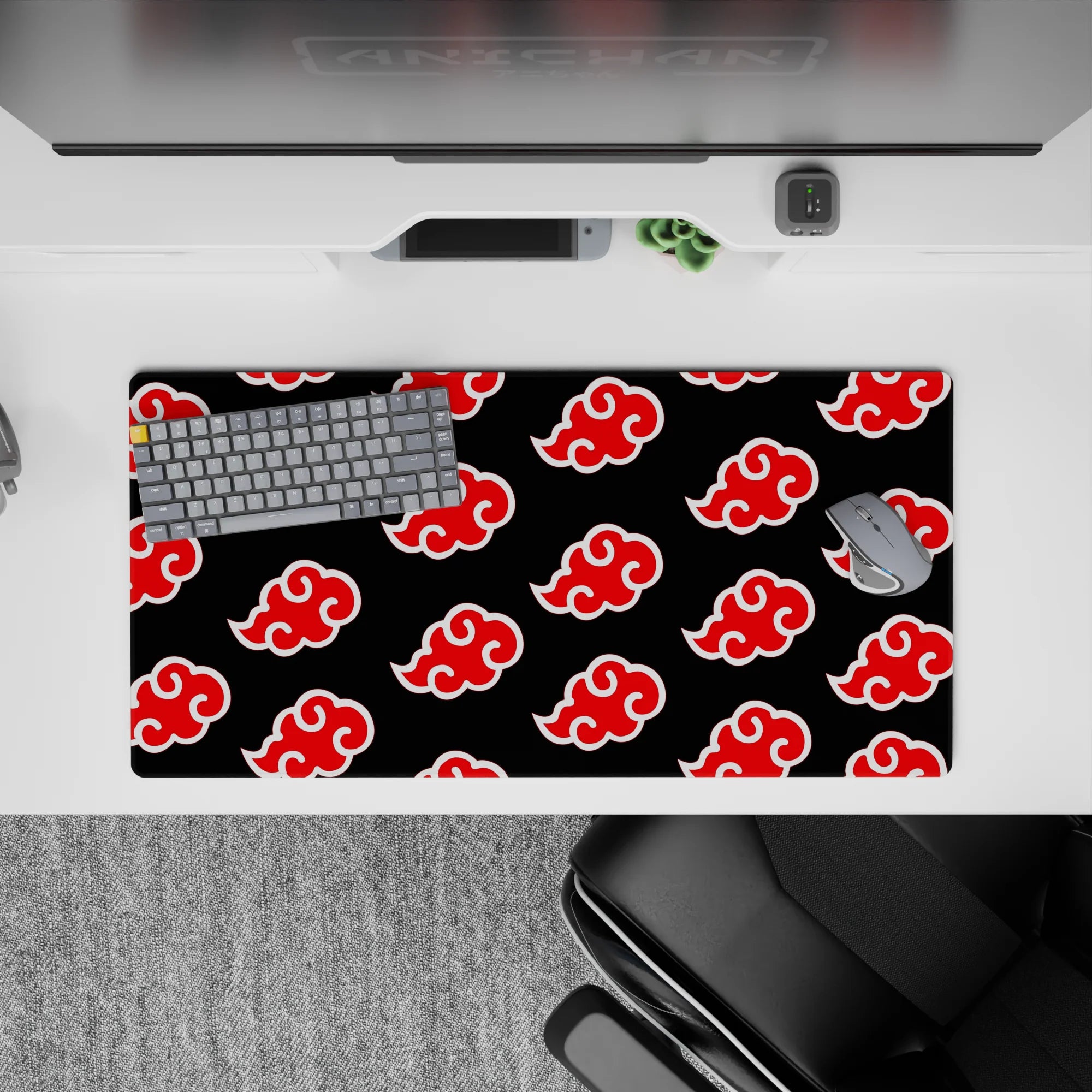 Naruto Deskmat | Mousepad | Deskpad - Akatsuki Cloud Pattern - AniChan