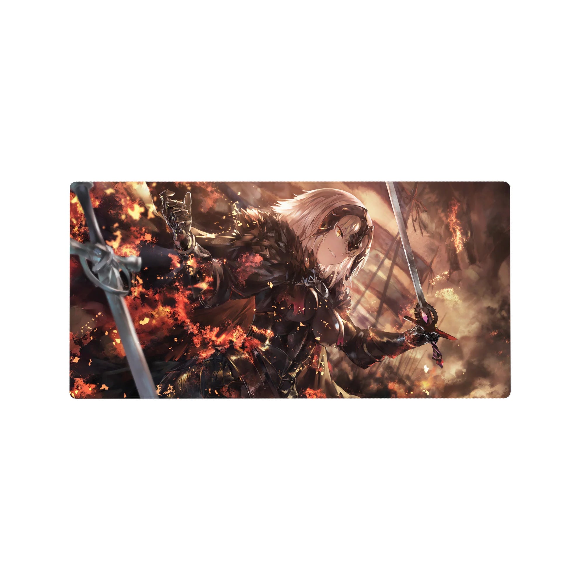 Fate Grand Order Deskmat | Mousepad | Deskpad - Blazing Jeanne d&#39;Arc - AniChan