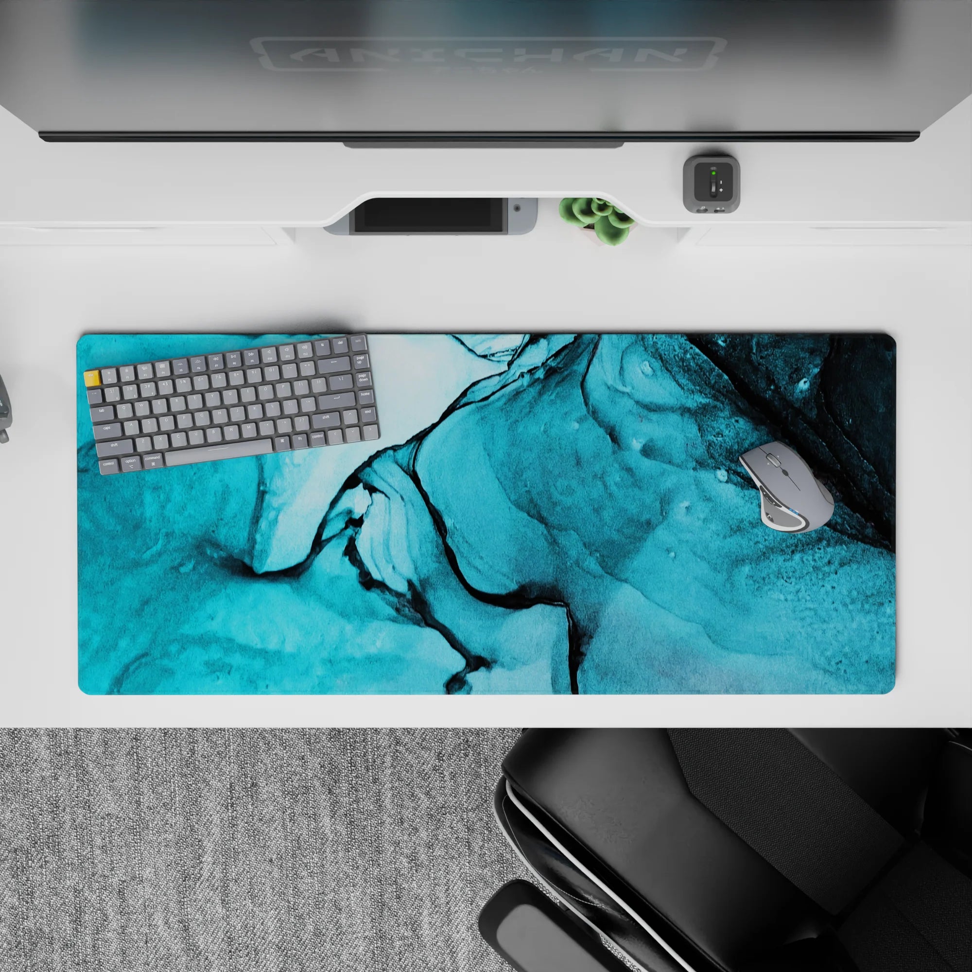 Liquid Abstract Deskmat | Mousepad | Deskpad - Oceanic Flow - AniChan