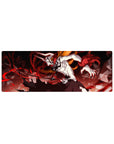 Anime mouse pad 32x12 inches featuring Ichigo's Vasto Lorde form from Bleach, showcasing intense energy and fiery design.