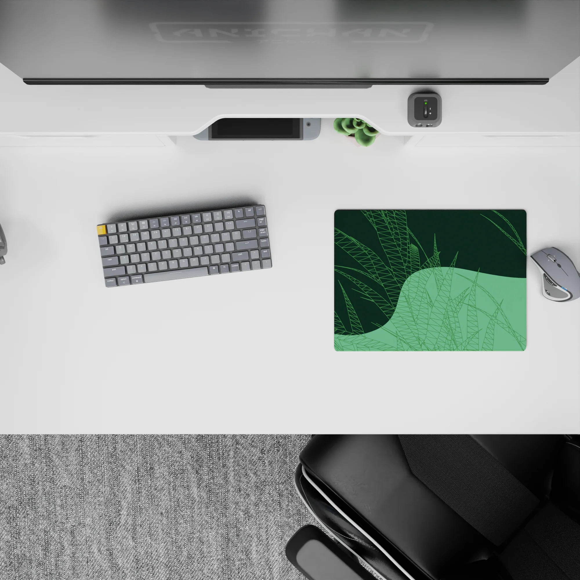 Abstract Deskmat | Mousepad | Deskpad - Geo Grass Flow - AniChan