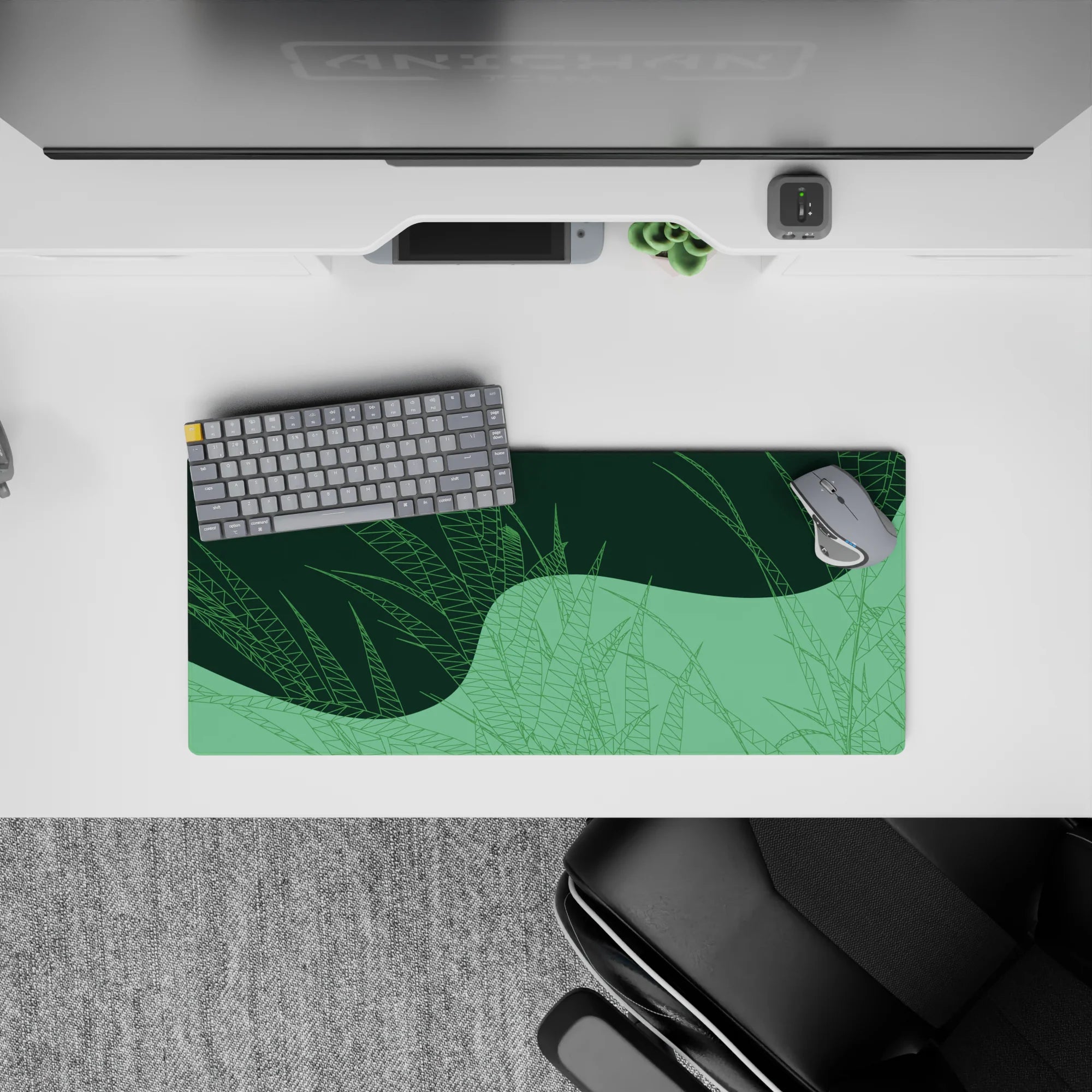 Abstract Deskmat | Mousepad | Deskpad - Geo Grass Flow - AniChan