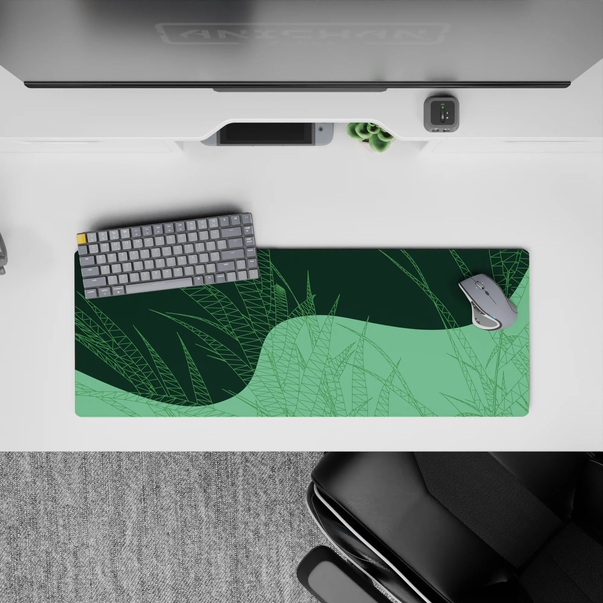 Abstract Deskmat | Mousepad | Deskpad - Geo Grass Flow - AniChan