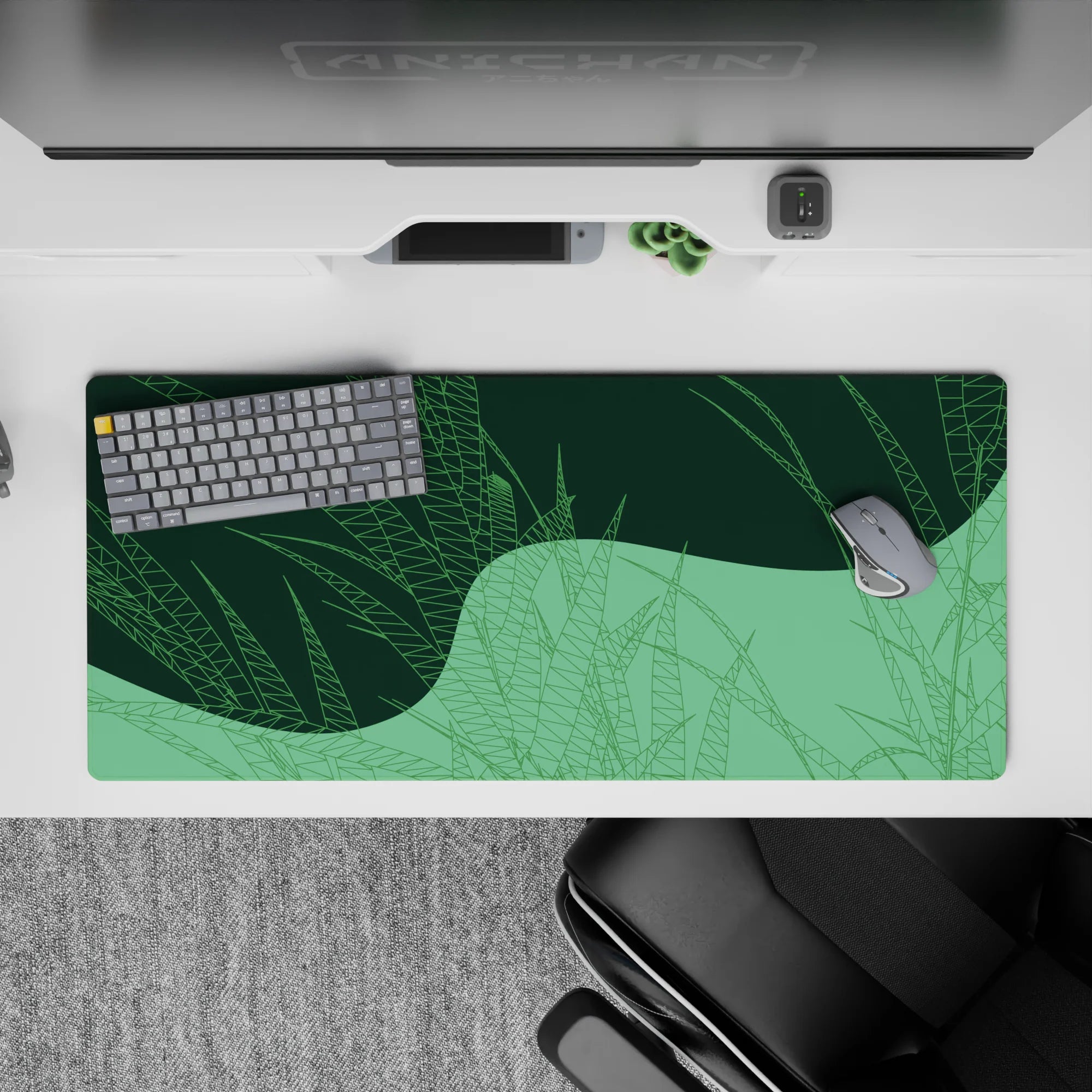 Abstract Deskmat | Mousepad | Deskpad - Geo Grass Flow - AniChan