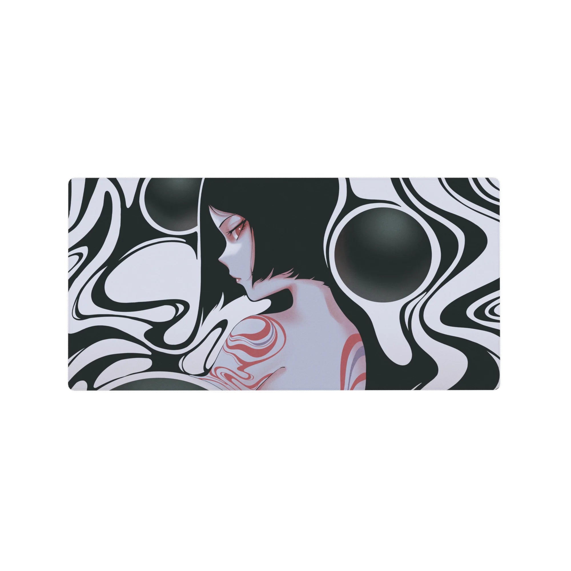 Liquid Abstract Deskmat | Mousepad | Deskpad - Dreamscape Silhouette - AniChan